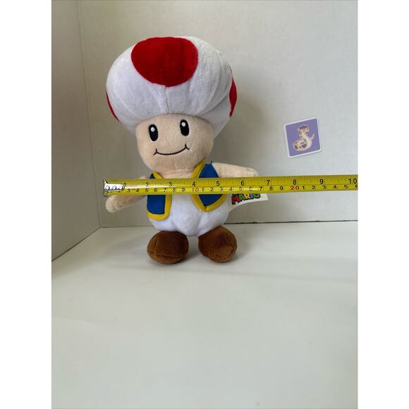 Super Mario Bros. Toad Mushroom Plush Stuffed Animal Toy Doll - Picture 3 of 10